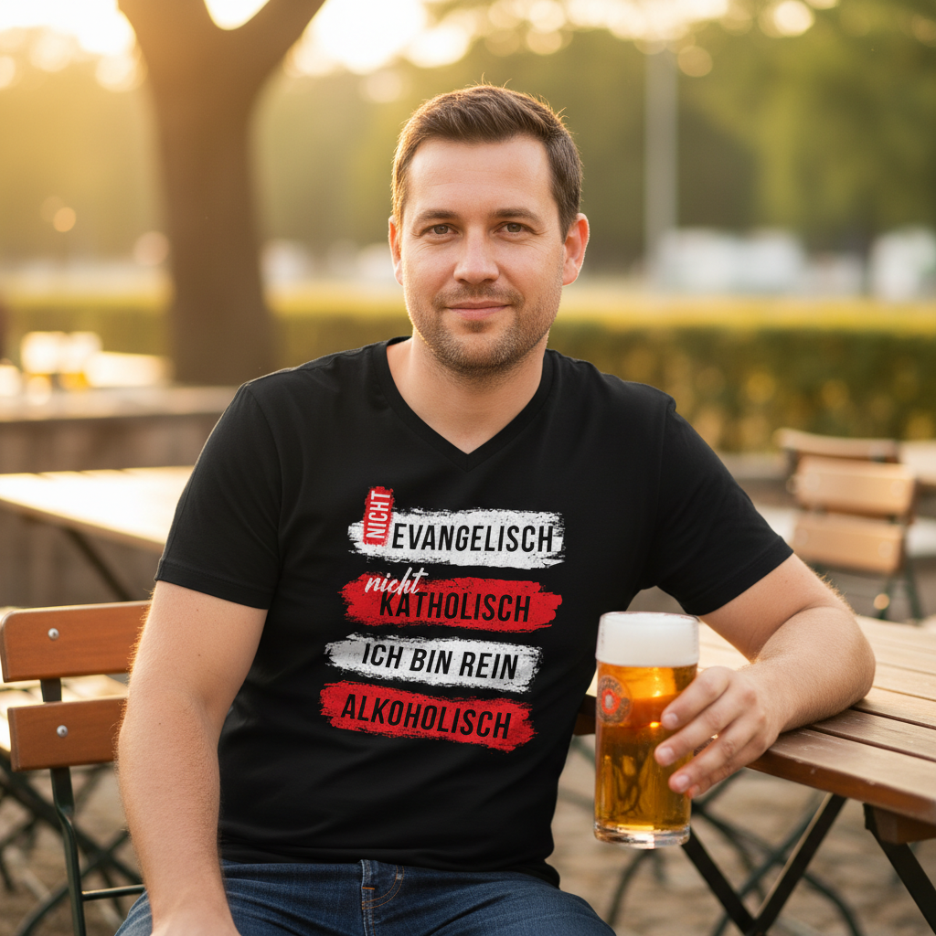 Ich bin rein Alkoholisch - Herren V-Neck Shirt