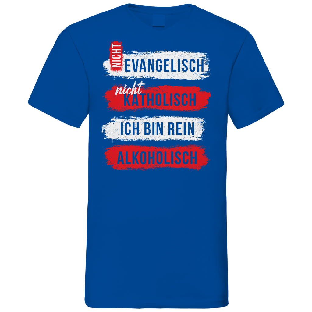 Ich bin rein Alkoholisch - Herren V-Neck Shirt Royal Blue