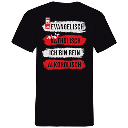 Ich bin rein Alkoholisch - Herren V-Neck Shirt Black