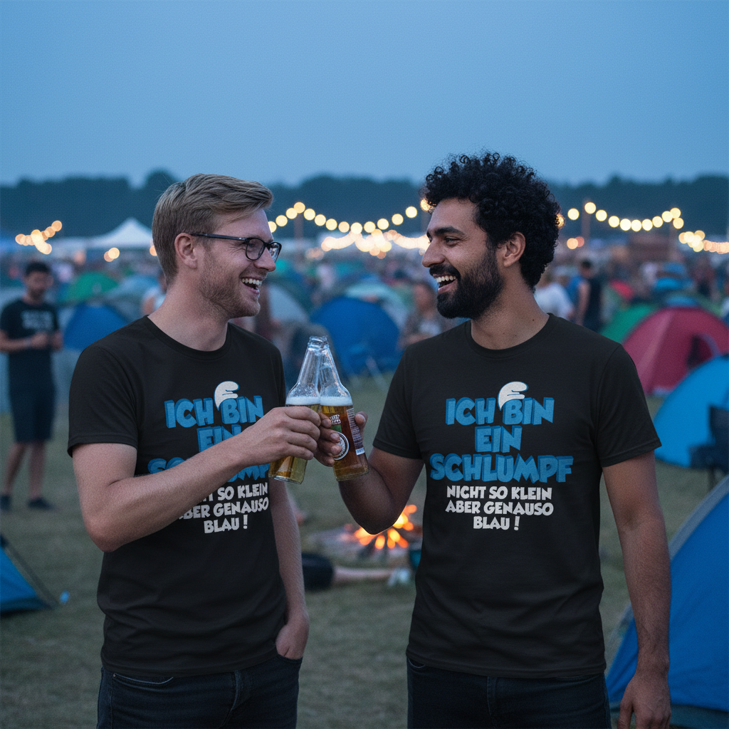 Ich bin ein Schlumpf nicht so klein aber genauso blau - Herren Shirt