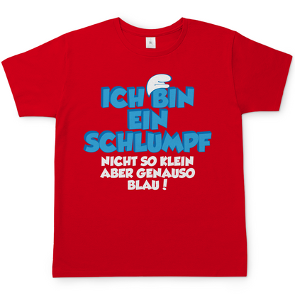 Ich bin ein Schlumpf nicht so klein aber genauso blau - Herren Shirt Red