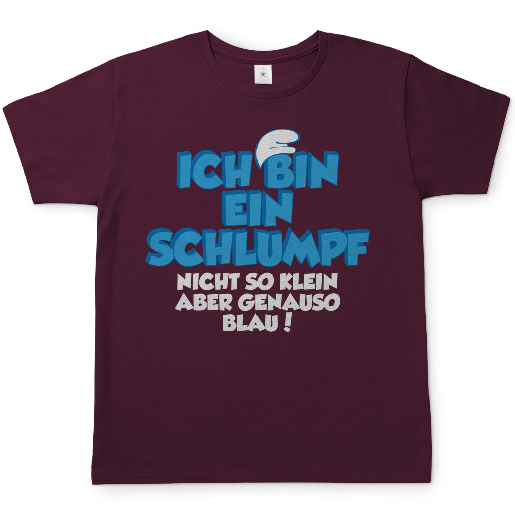 Ich bin ein Schlumpf nicht so klein aber genauso blau - Herren Shirt Burgundy