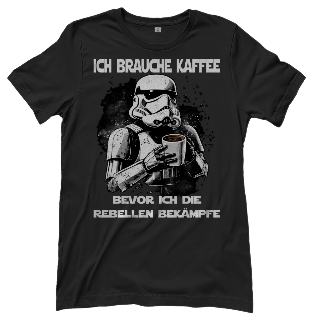 Ich brauche Kaffee - Stormtrooper - Damenshirt Black