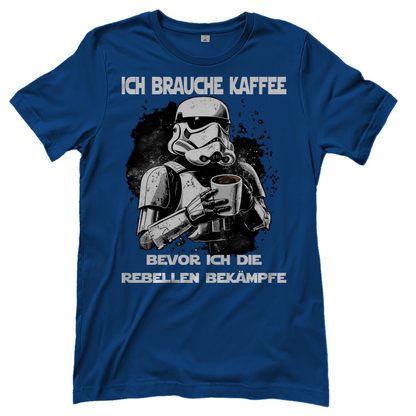 Ich brauche Kaffee - Stormtrooper - Damenshirt Royal Blue
