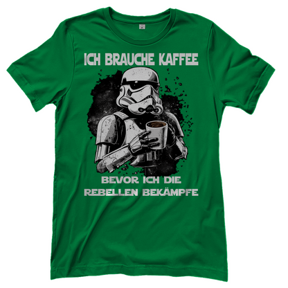 Ich brauche Kaffee - Stormtrooper - Damenshirt Kelly Green