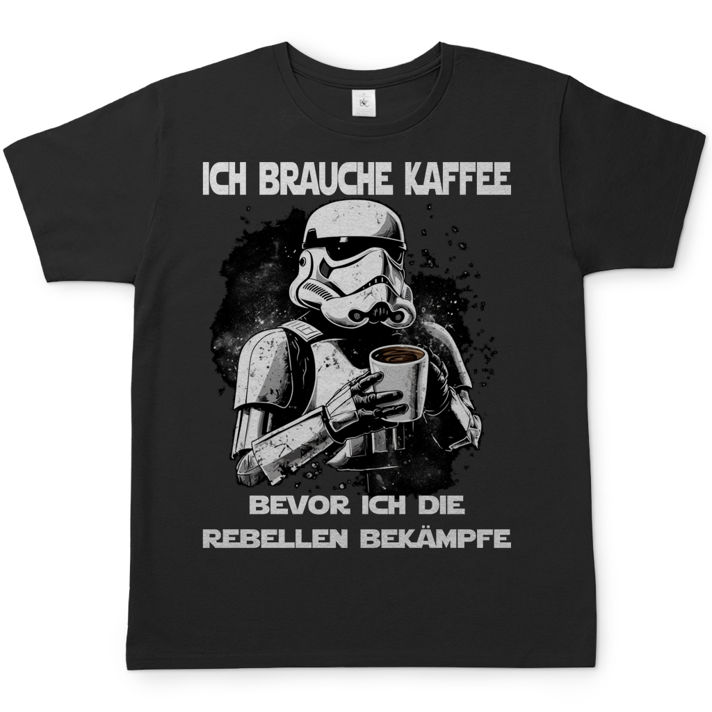 Ich brauche Kaffee - Stormtrooper - Herren Shirt Black