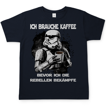 Ich brauche Kaffee - Stormtrooper - Herren Shirt Navy