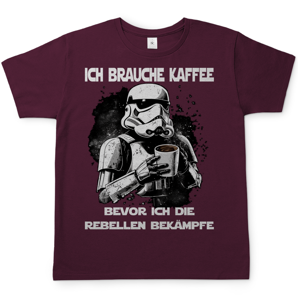 Ich brauche Kaffee - Stormtrooper - Herren Shirt Burgundy