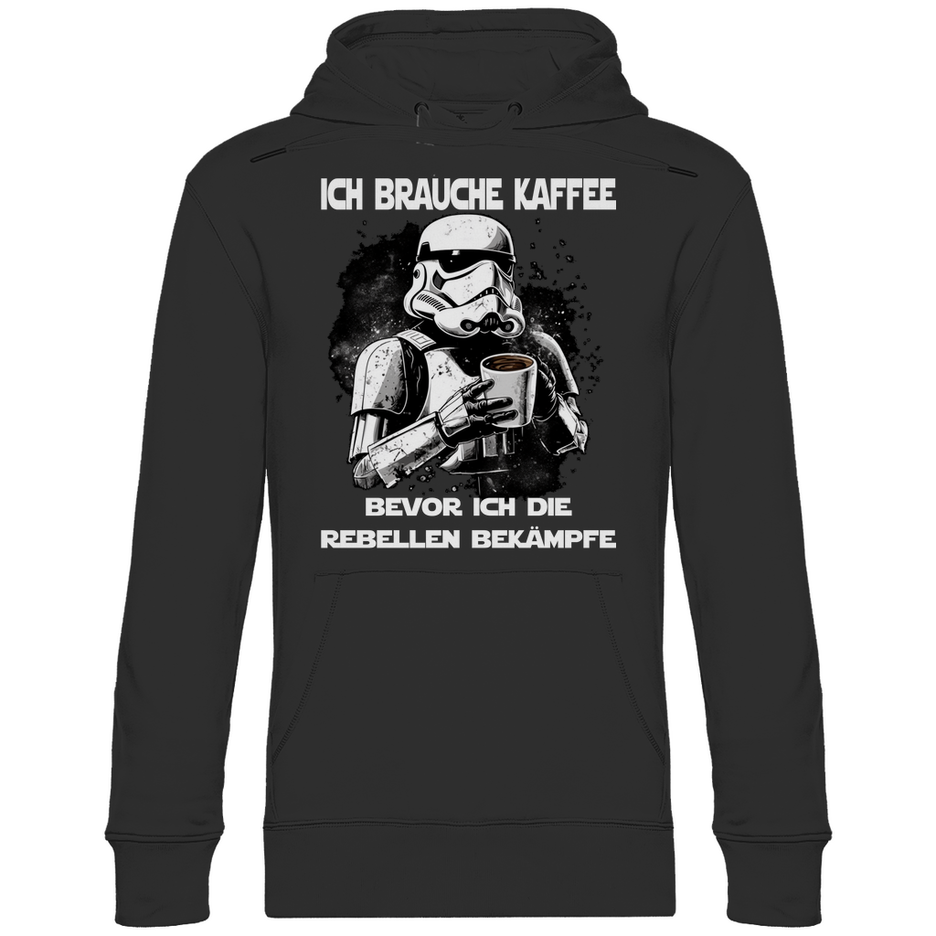 Ich brauche Kaffee - Stormtrooper - Unisex Hoodie Black