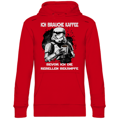 Ich brauche Kaffee - Stormtrooper - Unisex Hoodie Red