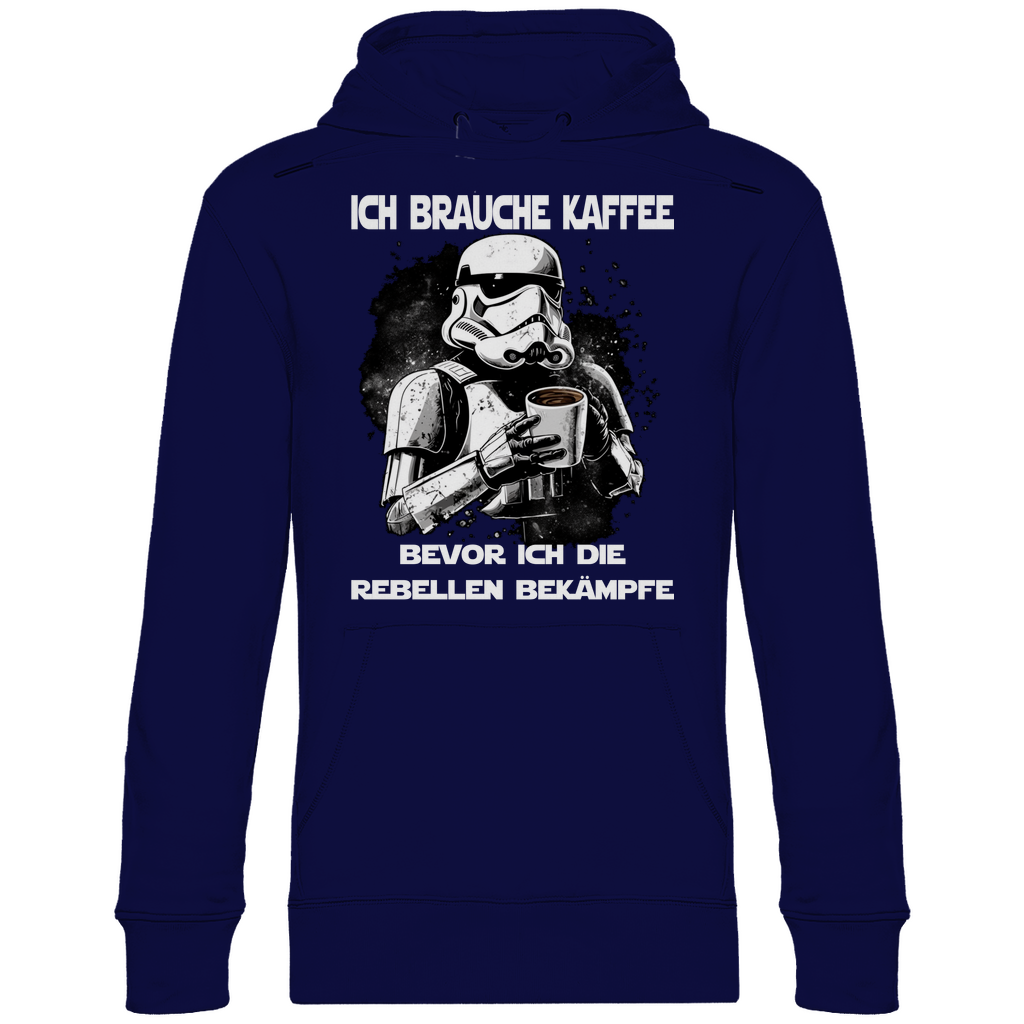 Ich brauche Kaffee - Stormtrooper - Unisex Hoodie Navy Blue