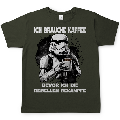 Ich brauche Kaffee - Stormtrooper - Herren Shirt Urban Khaki