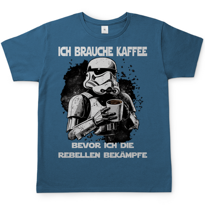 Ich brauche Kaffee - Stormtrooper - Herren Shirt Stone Blue
