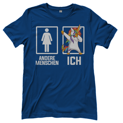 Andere Menschen Ich Einhorn - Damenshirt Royal Blue
