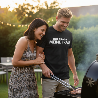 Ich frage meine Frau - Herren Premium Bio T-Shirt