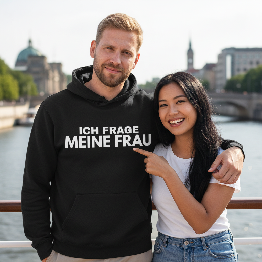 Ich frage meine Frau - Herren Hoodie