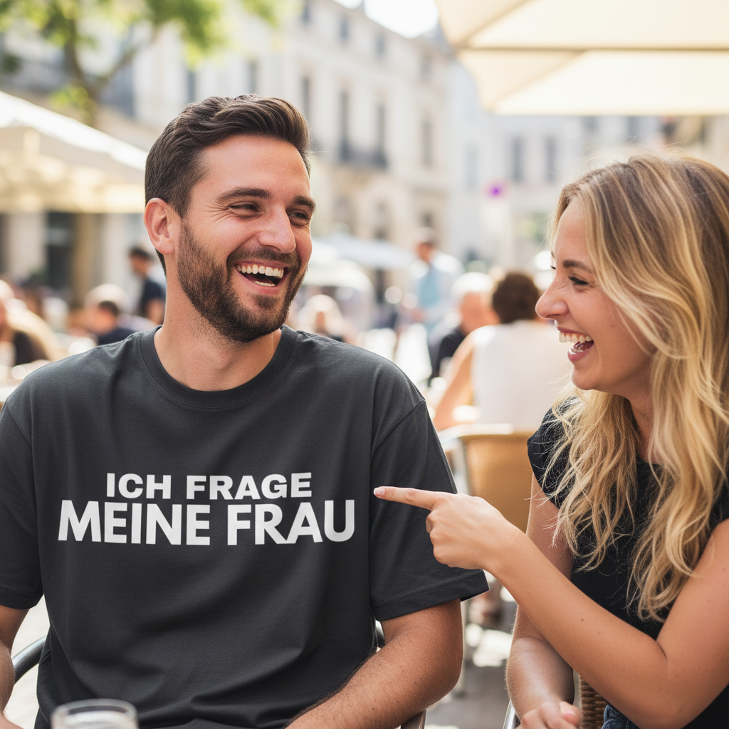 Ich frage meine Frau - Jack and Jones Oversize T-Shirt