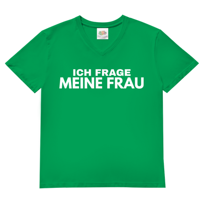 Ich frage meine Frau - Herren V-Neck T-Shirt Kelly Green