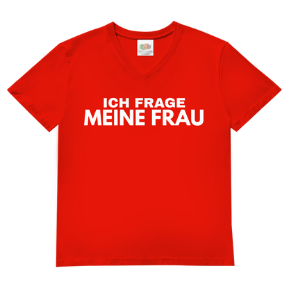 Ich frage meine Frau - Herren V-Neck T-Shirt Red