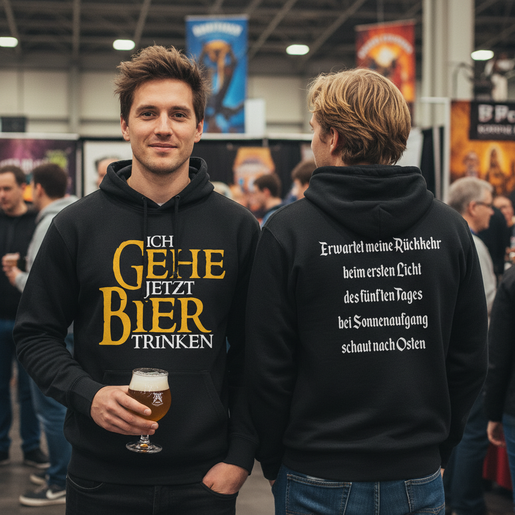 Ich gehe jetzt Bier trinken HDR - Beidseitiger Druck - Unisex Hoodie