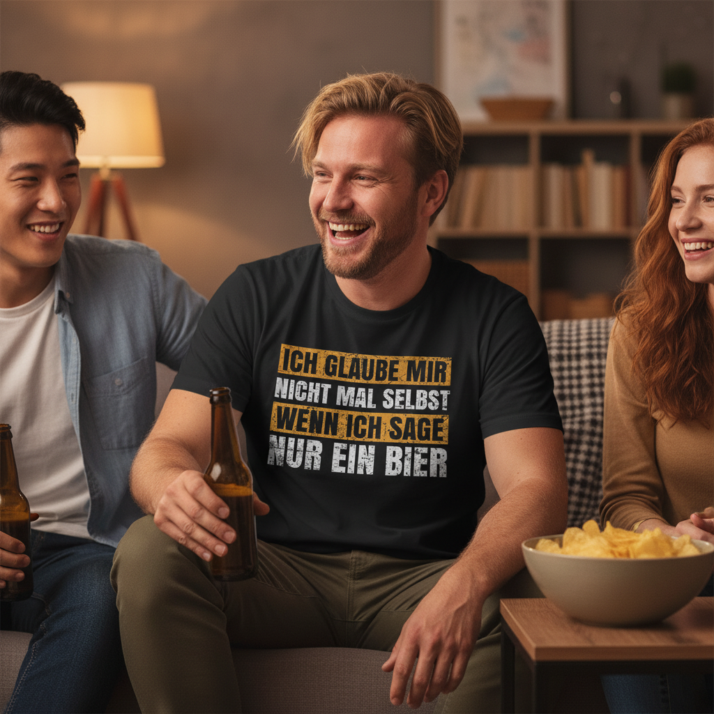 Ich glaube mir nicht mal selbst wenn ich sage nur ein Bier - Herren Shirt