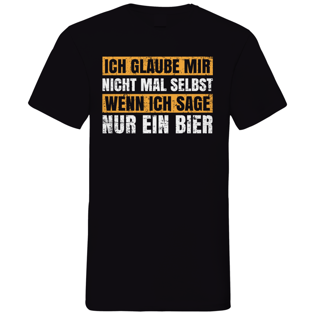 Ich glaube mir nicht mal selbst - Herren V-Neck Shirt Black