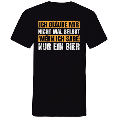 Ich glaube mir nicht mal selbst - Herren V-Neck Shirt Black