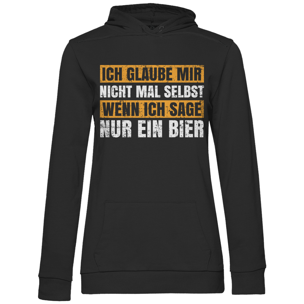 Ich glaube mir nicht mal selbst - Damen Hoodie Black