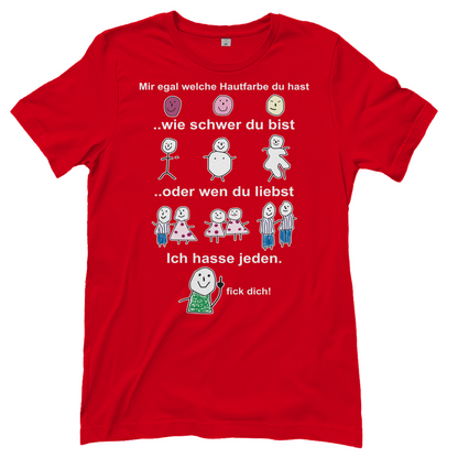 Mir egal welche Hautfarbe du hast - Damenshirt Red