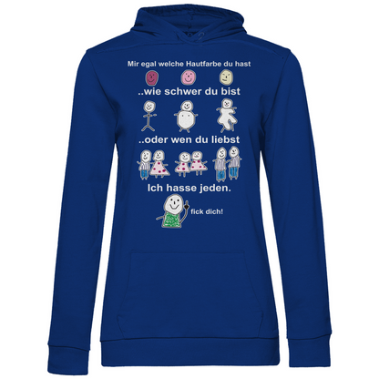 Mir egal welche Hautfarbe du hast - Damen Hoodie Royal