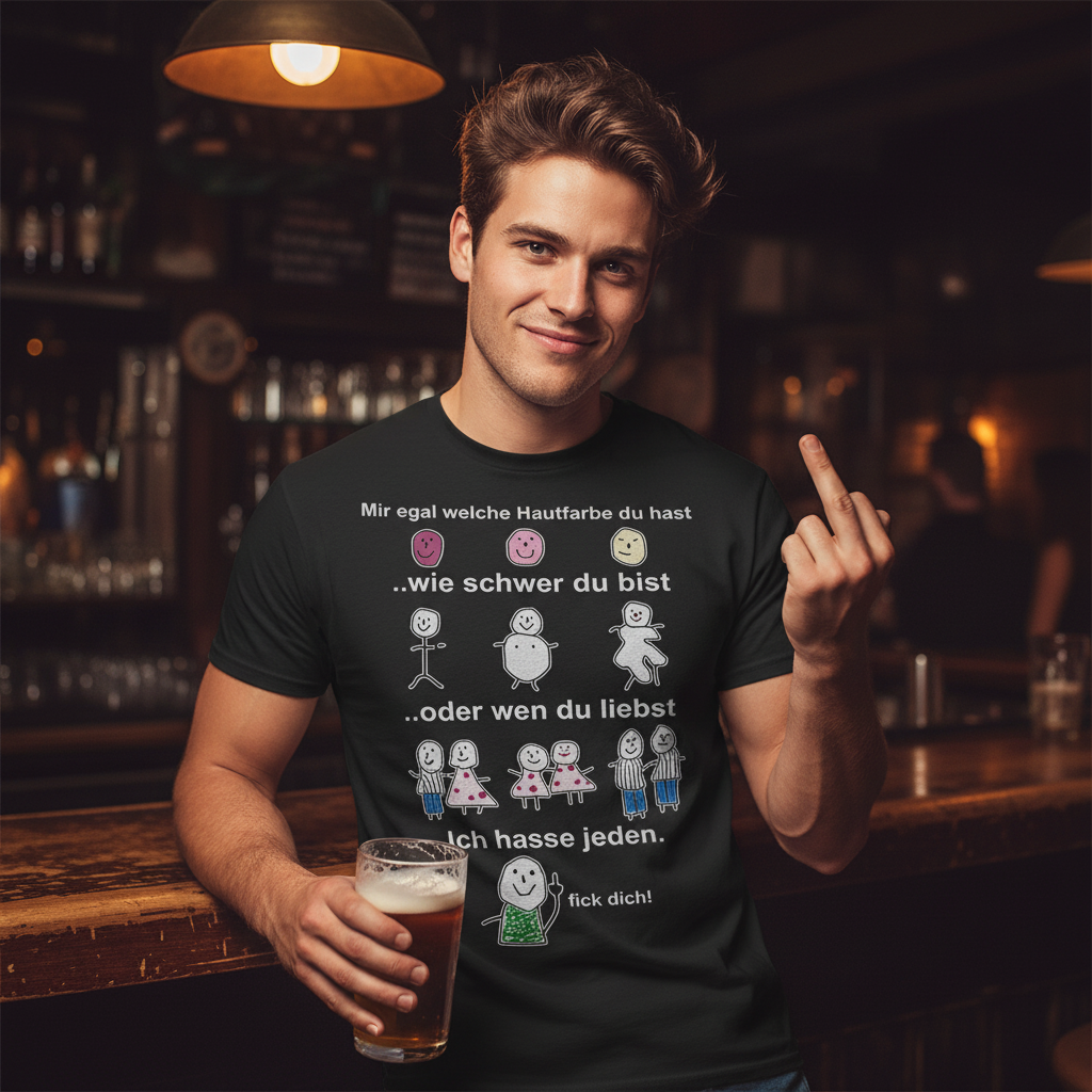 Mir egal welche Hautfarbe du hast - Herren Shirt