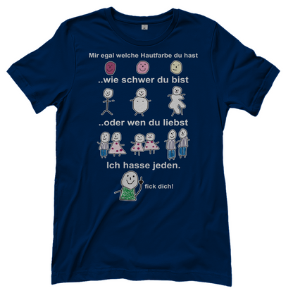 Mir egal welche Hautfarbe du hast - Damenshirt Navy