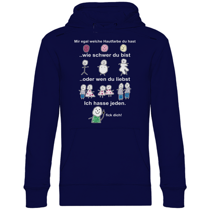 Mir egal welche Hautfarbe du hast - Unisex Hoodie Navy Blue
