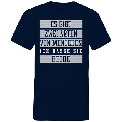 Es gibt zwei Arten von Menschen - Herren V-Neck Shirt Navy