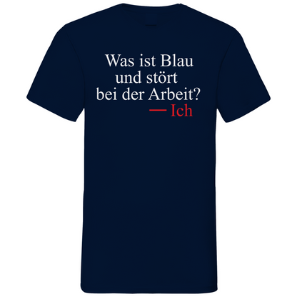Was ist blau und stört bei der Arbeit - Herren V-Neck Shirt Navy