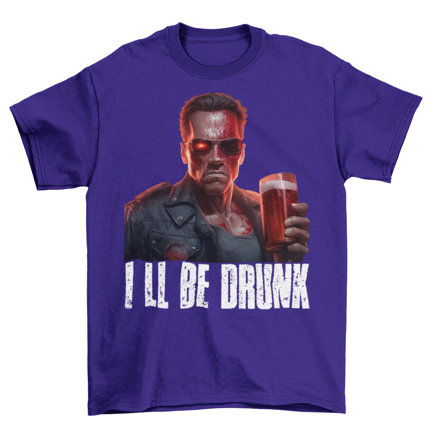 Terminator Ill be Drunk - Herren Shirt Millennial Lilac