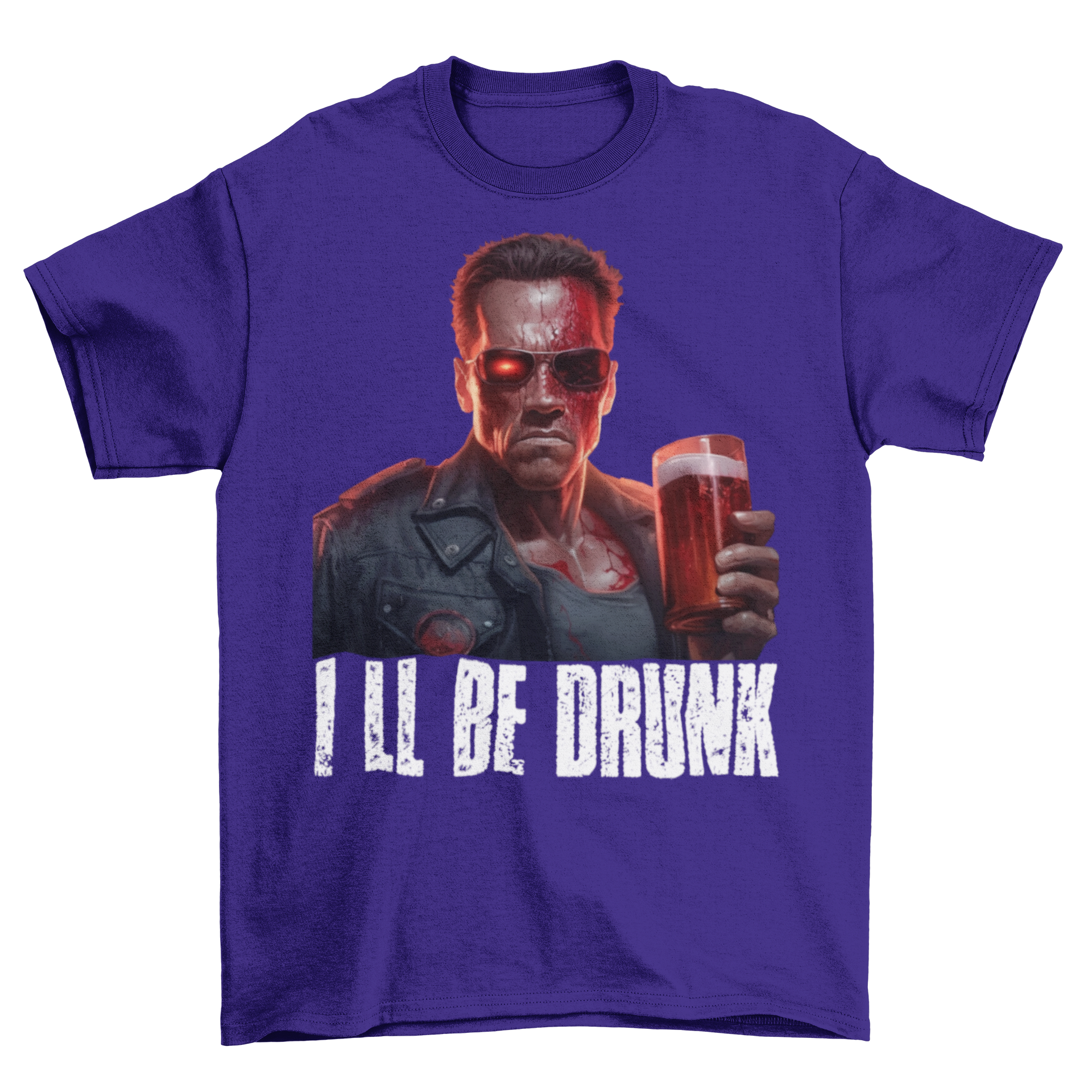 Terminator Ill be Drunk - Herren Shirt Millennial Lilac