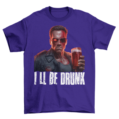 Terminator Ill be Drunk - Herren Shirt Millennial Lilac