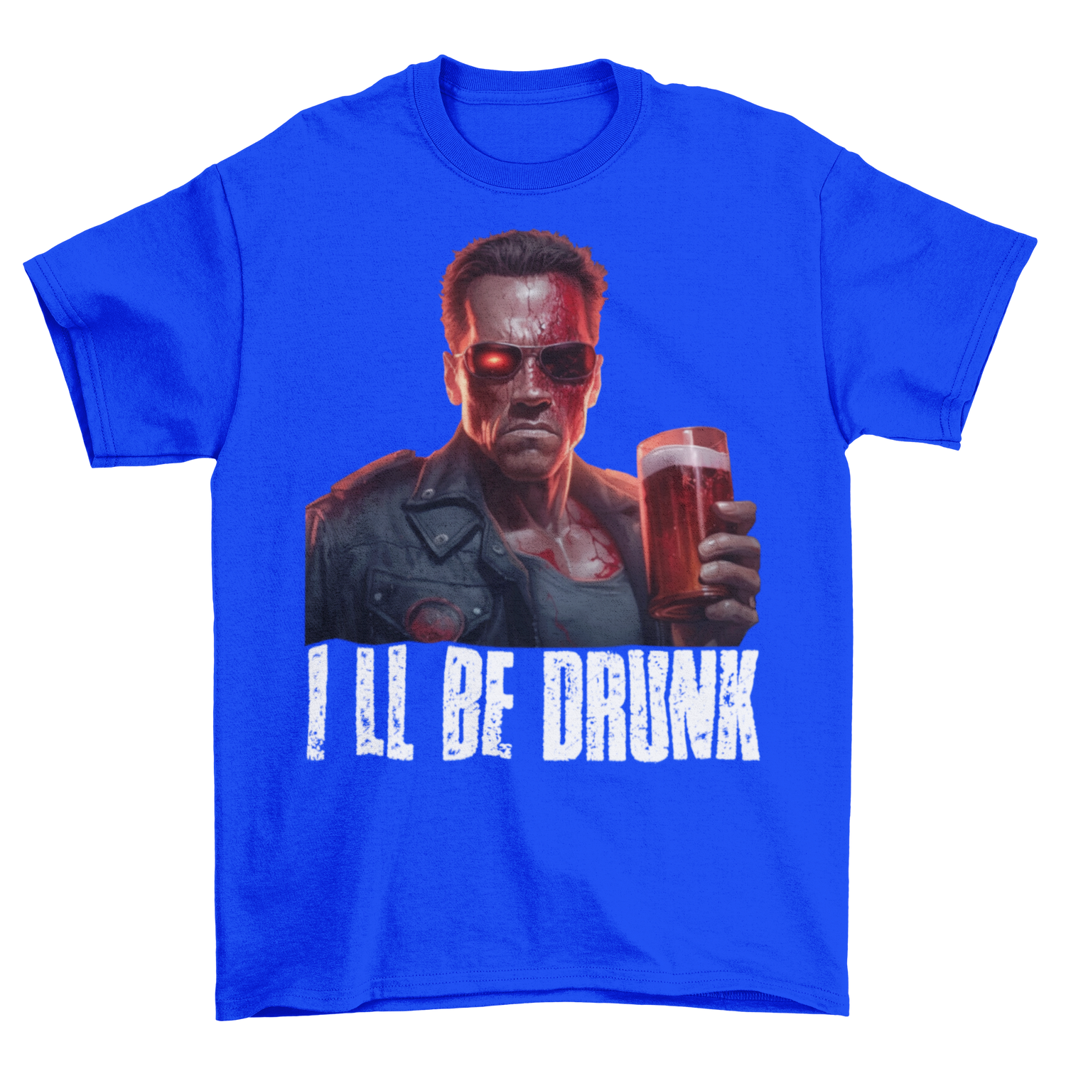 Terminator Ill be Drunk - Herren Shirt Royal Blue