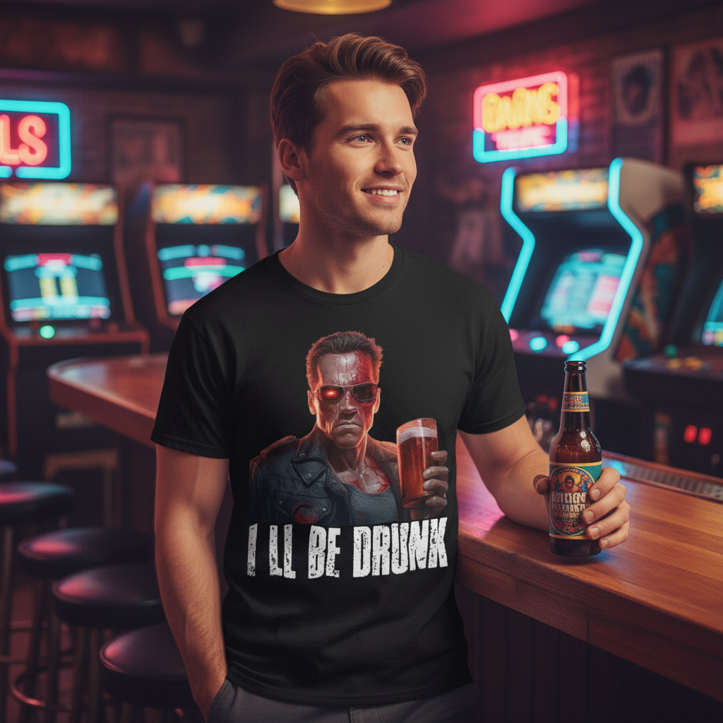 Terminator Ill be Drunk - Herren Shirt