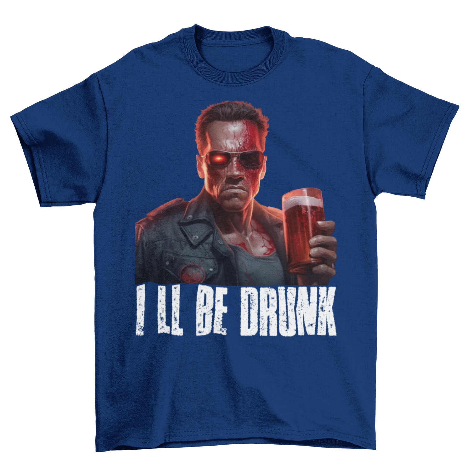 Terminator Ill be Drunk - Herren Shirt Navy