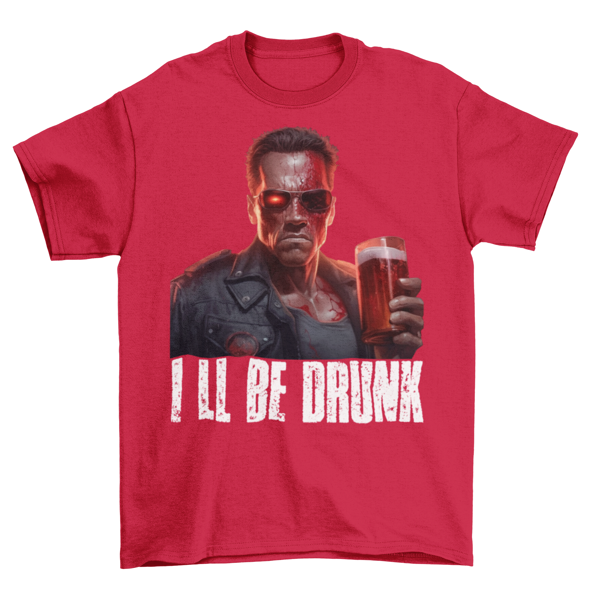Terminator Ill be Drunk - Herren Shirt Red