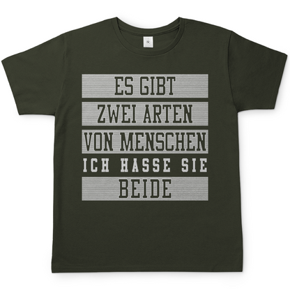 Es gibt zwei Arten von Menschen ich hasse sie beide - Herren Shirt Urban Khaki