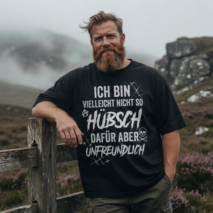 Ich bin vielleicht nicht so hübsch dafür aber unfreundlich - Jack and Jones Oversize T-Shirt