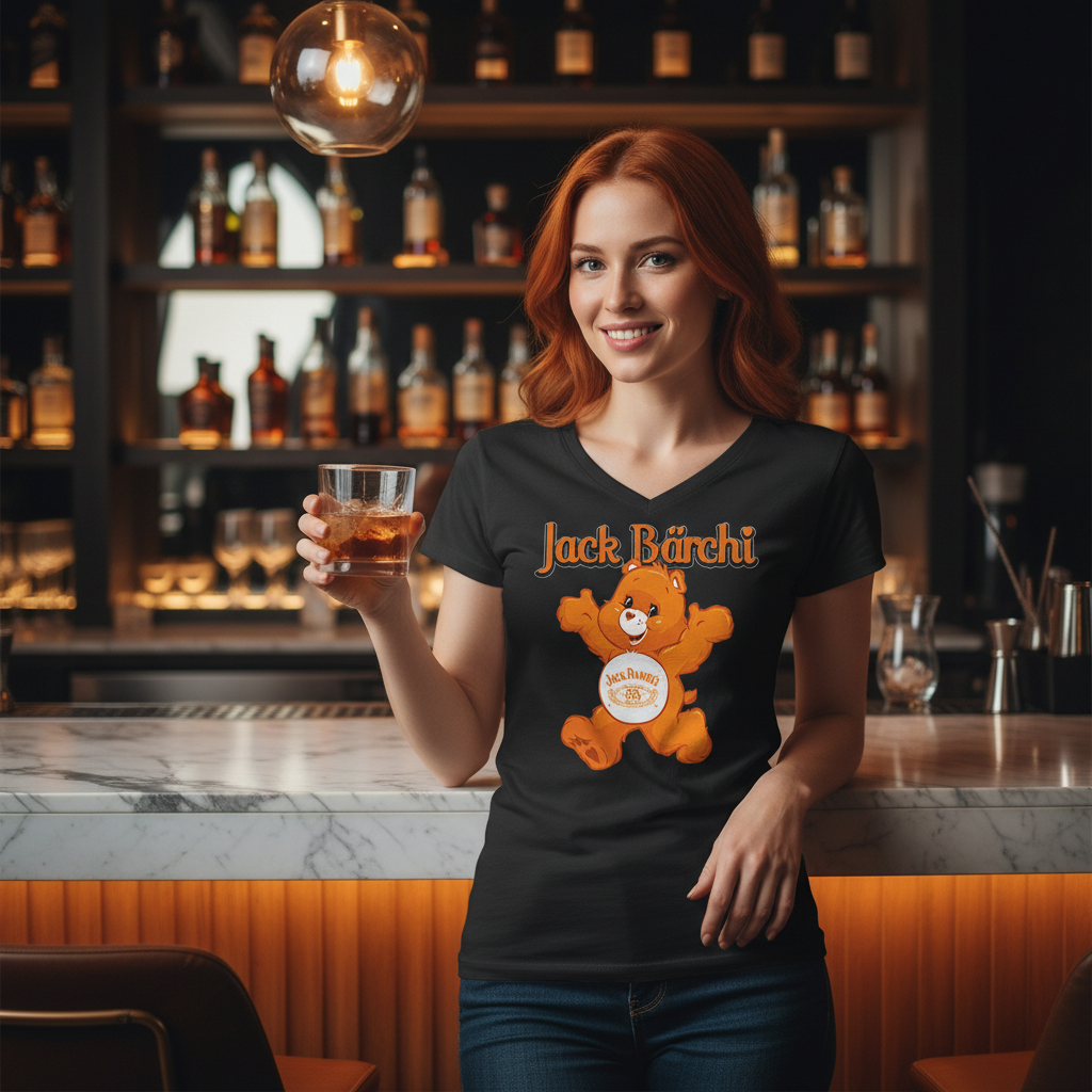 Jack Bärchi - Glücksbärchi - V-Neck Damenshirt
