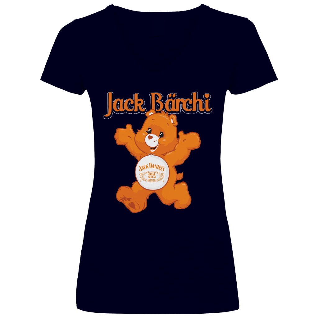 Jack Bärchi - Glücksbärchi - V-Neck Damenshirt Deep Navy