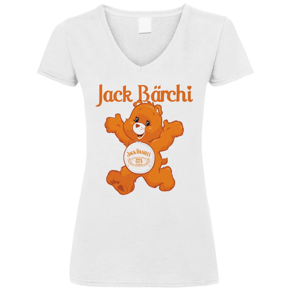 Jack Bärchi - Glücksbärchi - V-Neck Damenshirt White