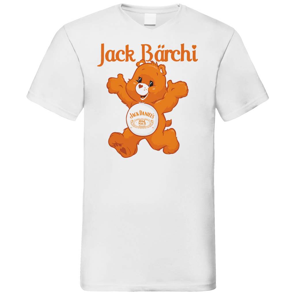 Jack Bärchi - Glücksbärchi - Herren V-Neck Shirt White