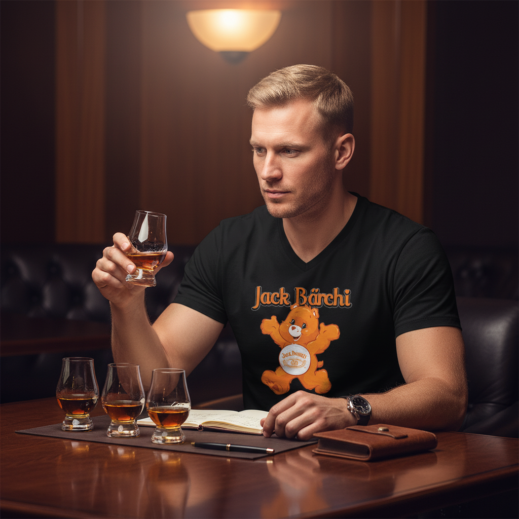 Exklusive Whisky-Verkostung mit Jack Bärchi V-Neck in stilvoller Lounge, Kenner-Atmosphäre