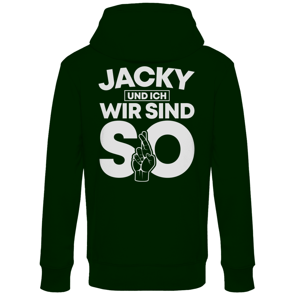 Jacky und ich wir sind so Jack Daniels - Unisex Hoodie Forest Green